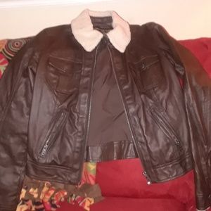 Leather coat